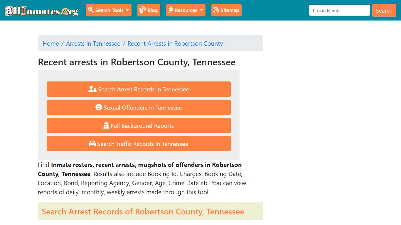 Recent arrests in Robertson County, Tennessee | Mugshots, Rosters ...